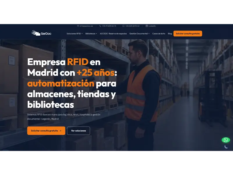 Serdoc Informática — web diseñada por LMNHL