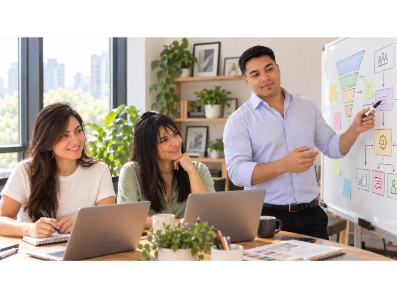 Sesión de trabajo del equipo de Los Martes No Hay Luna